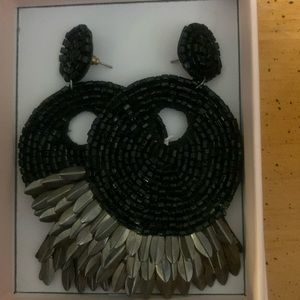 Black beaded earrings